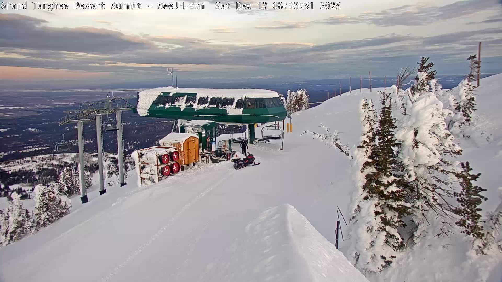 Freds Mountain Summit Ski Slopes Grand Targhee Live Cam - Alta, Teton, Wyoming, USA