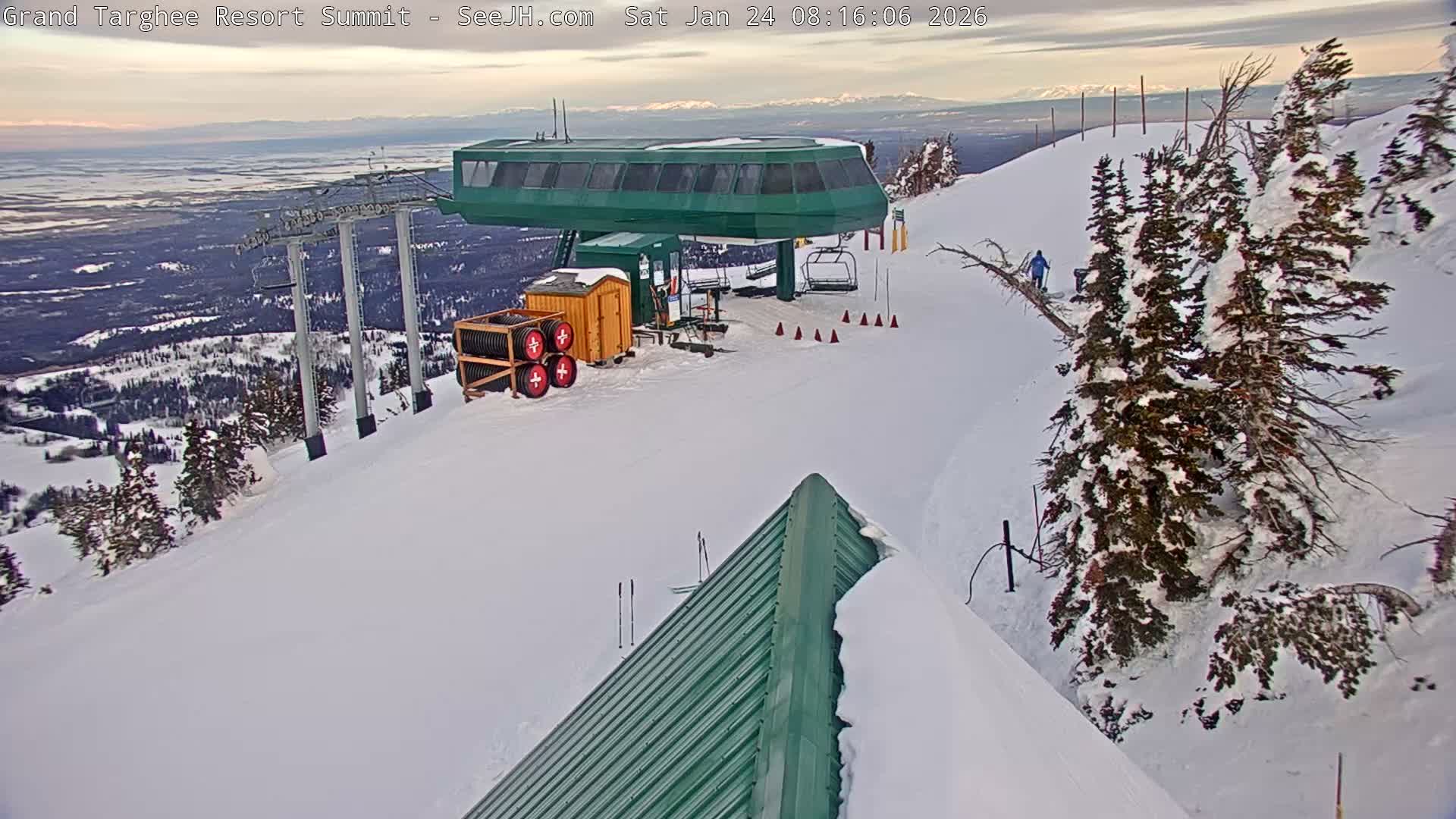 Freds Mountain Summit Ski Slopes Grand Targhee Live Cam - Alta, Teton, Wyoming, USA