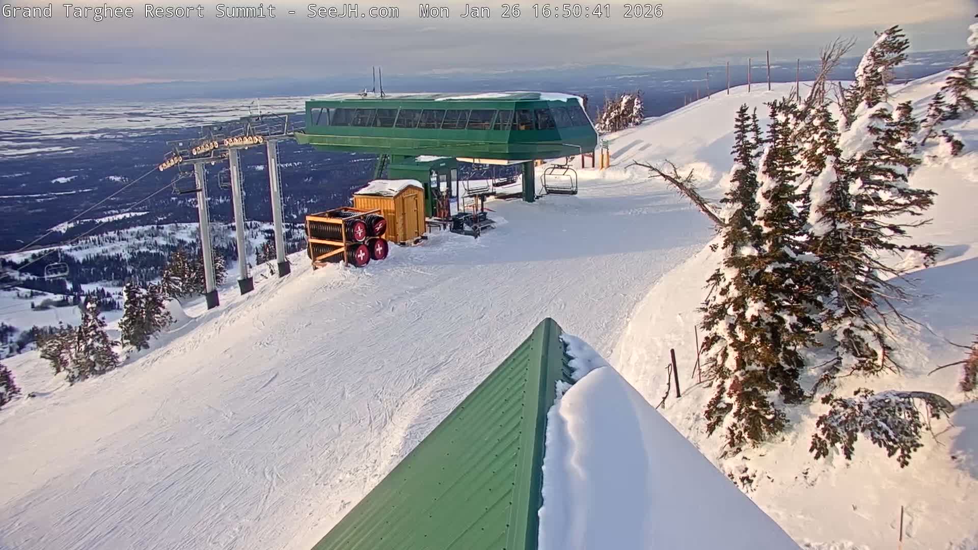 Freds Mountain Summit Ski Slopes Grand Targhee Live Cam - Alta, Teton, Wyoming, USA