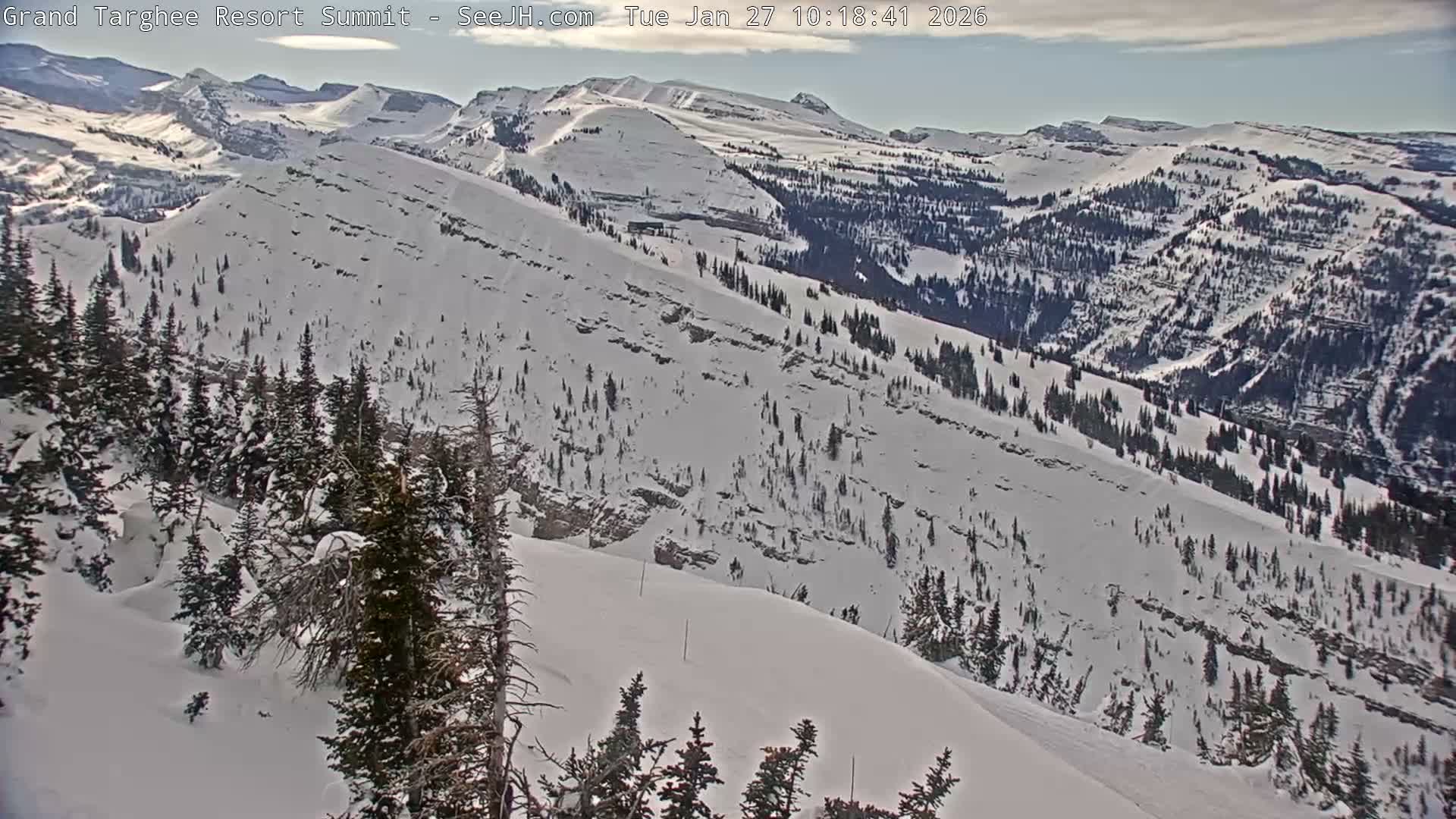 Freds Mountain Summit Ski Slopes Grand Targhee Live Cam - Alta, Teton, Wyoming, USA