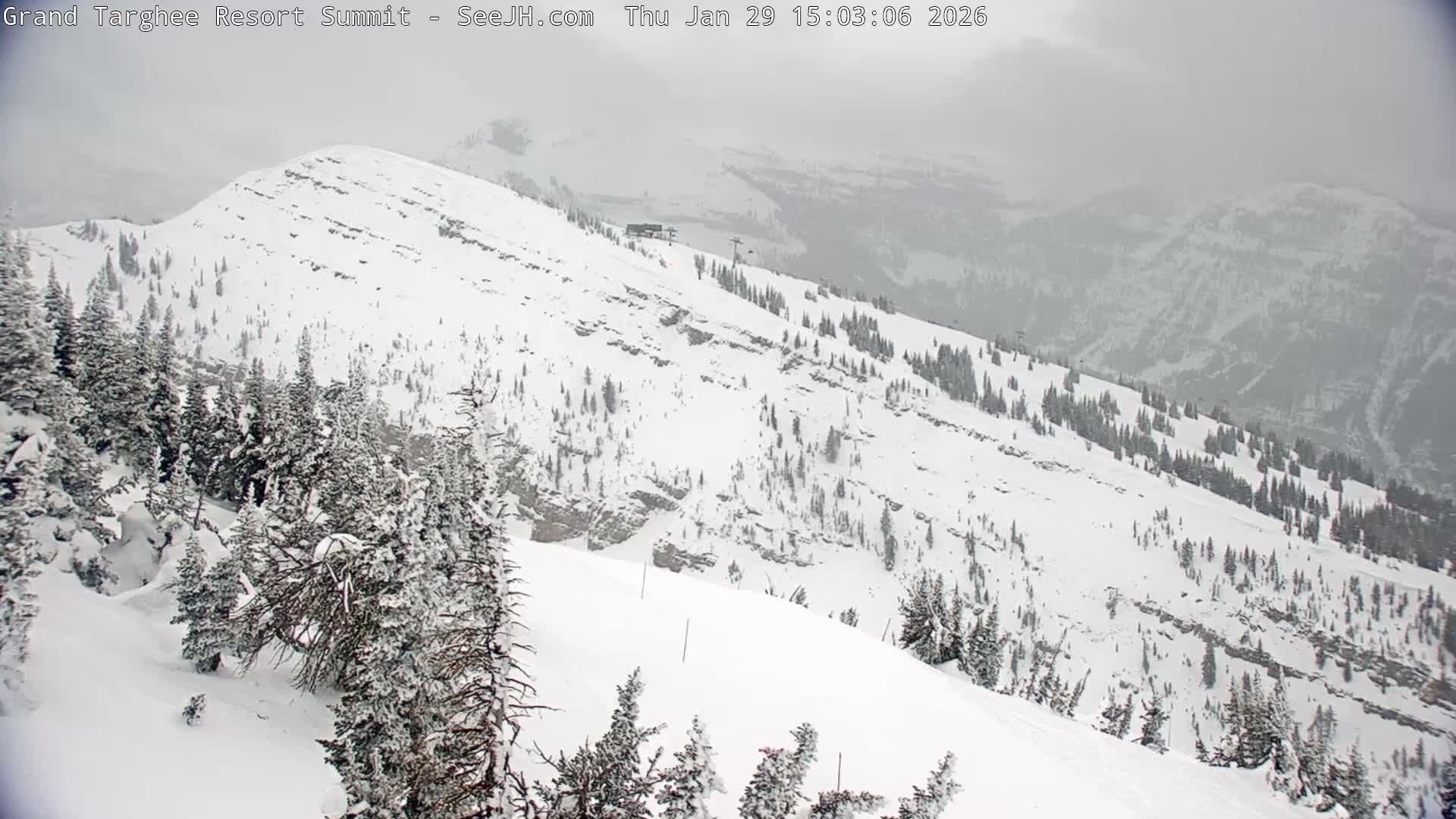 Freds Mountain Summit Ski Slopes Grand Targhee Live Cam - Alta, Teton, Wyoming, USA