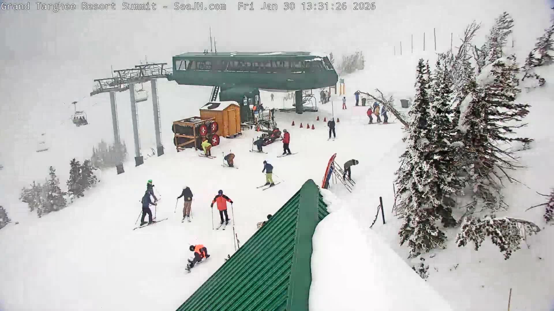 Freds Mountain Summit Ski Slopes Grand Targhee Live Cam - Alta, Teton, Wyoming, USA