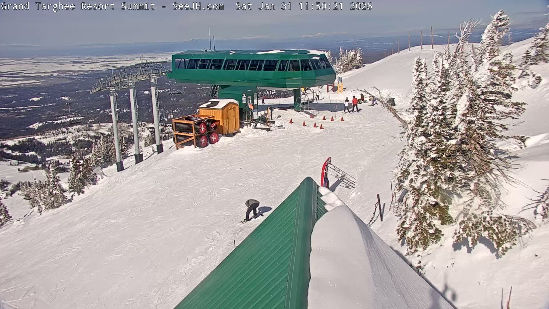 Freds Mountain Summit Ski Slopes Grand Targhee Live Cam - Alta, Teton, Wyoming, USA