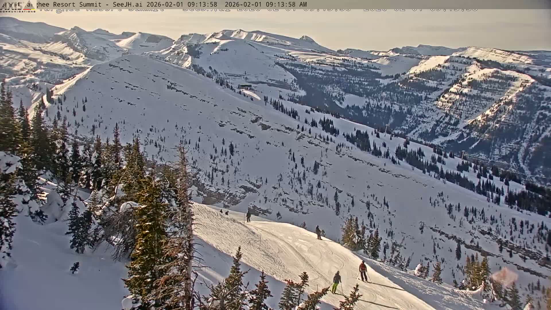 Freds Mountain Summit Ski Slopes Grand Targhee Live Cam - Alta, Teton, Wyoming, USA