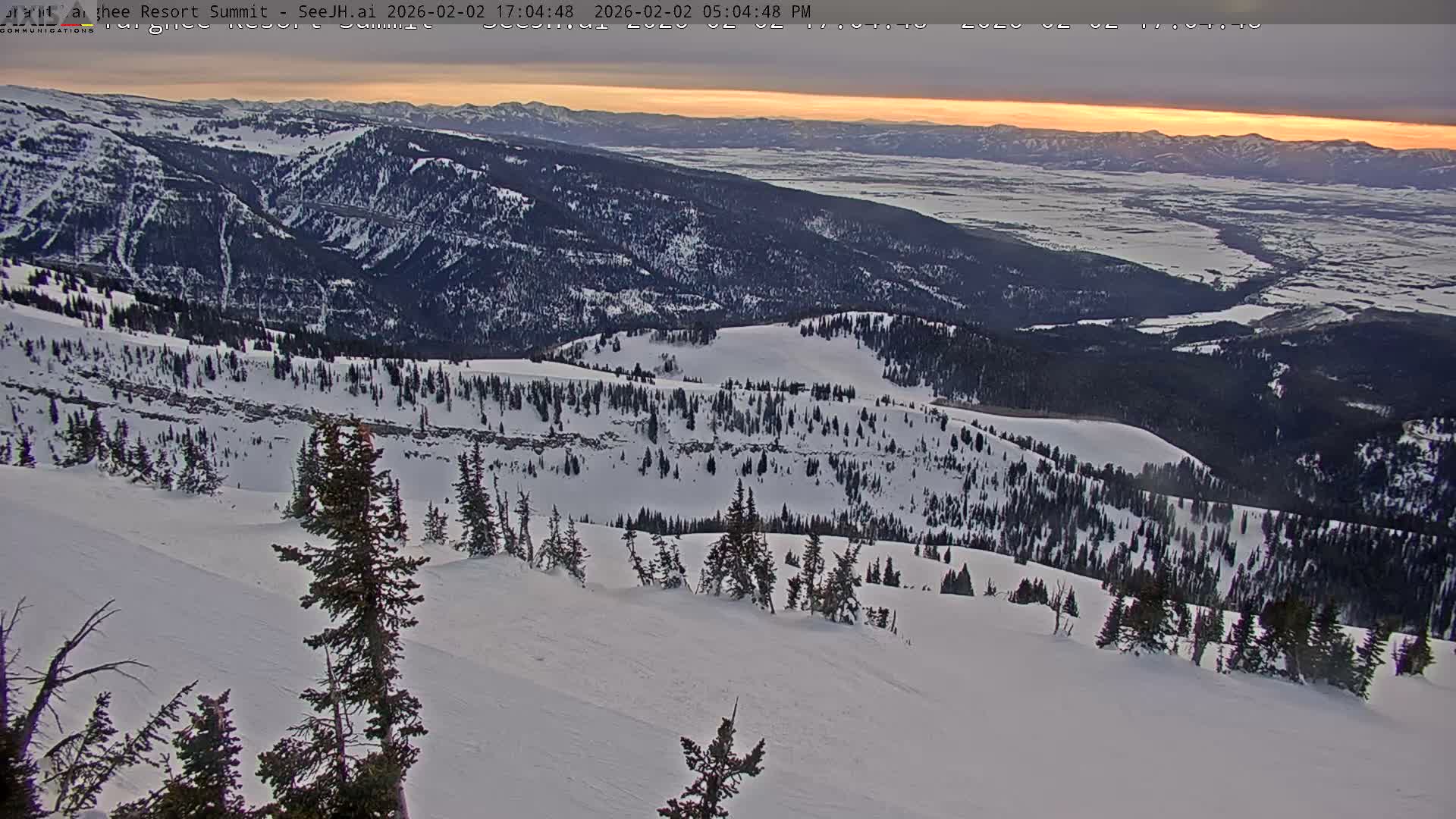 Freds Mountain Summit Ski Slopes Grand Targhee Live Cam - Alta, Teton, Wyoming, USA