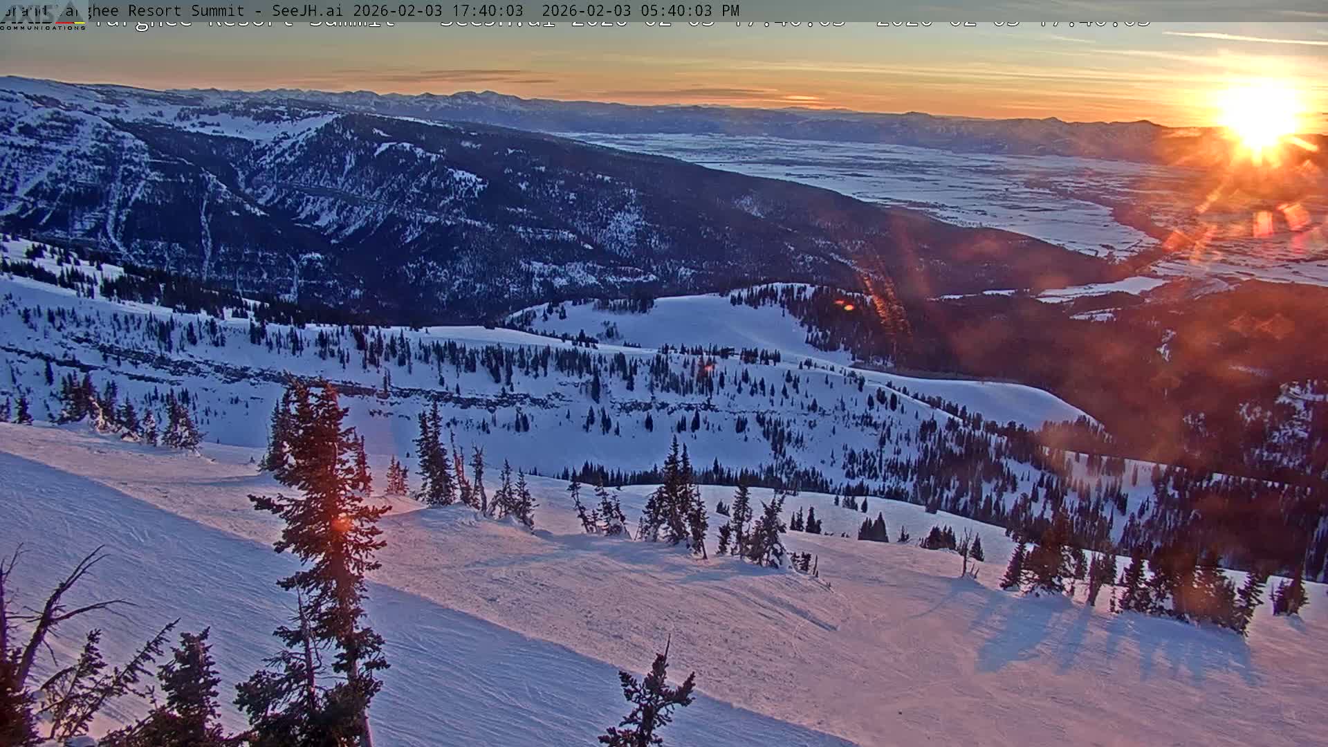 Freds Mountain Summit Ski Slopes Grand Targhee Live Cam - Alta, Teton, Wyoming, USA