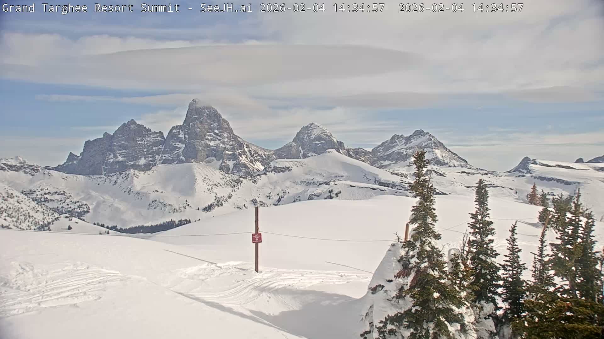 Freds Mountain Summit Ski Slopes Grand Targhee Live Cam - Alta, Teton, Wyoming, USA