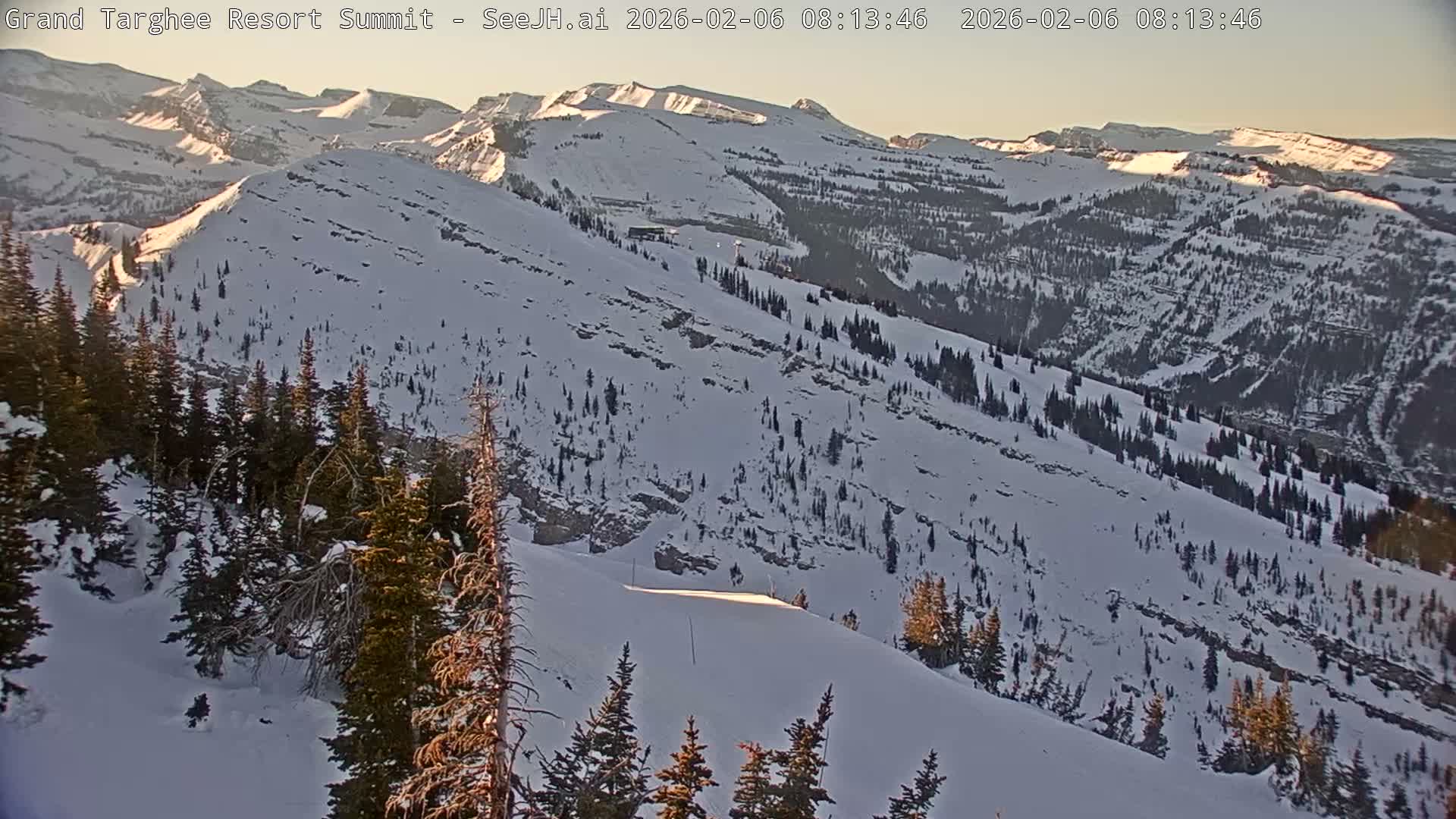 Freds Mountain Summit Ski Slopes Grand Targhee Live Cam - Alta, Teton, Wyoming, USA