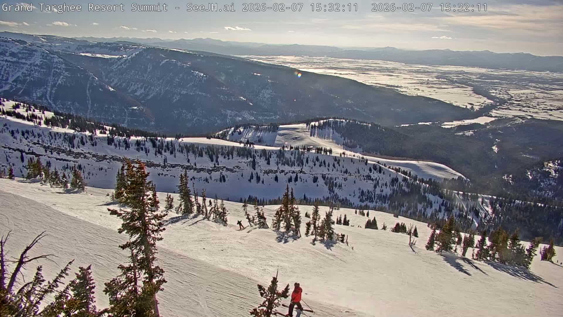 Freds Mountain Summit Ski Slopes Grand Targhee Live Cam - Alta, Teton, Wyoming, USA