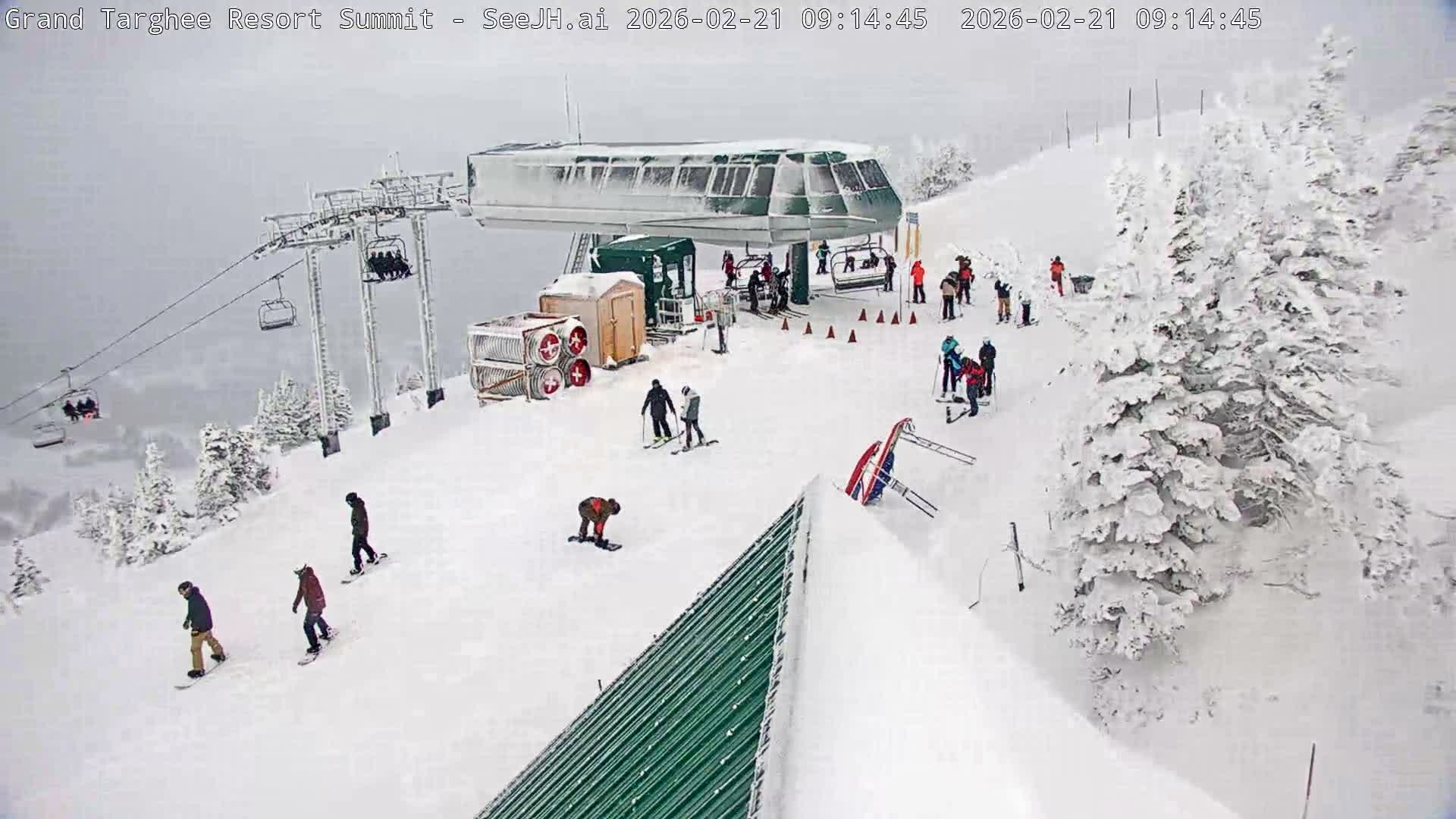 Freds Mountain Summit Ski Slopes Grand Targhee Live Cam - Alta, Teton, Wyoming, USA