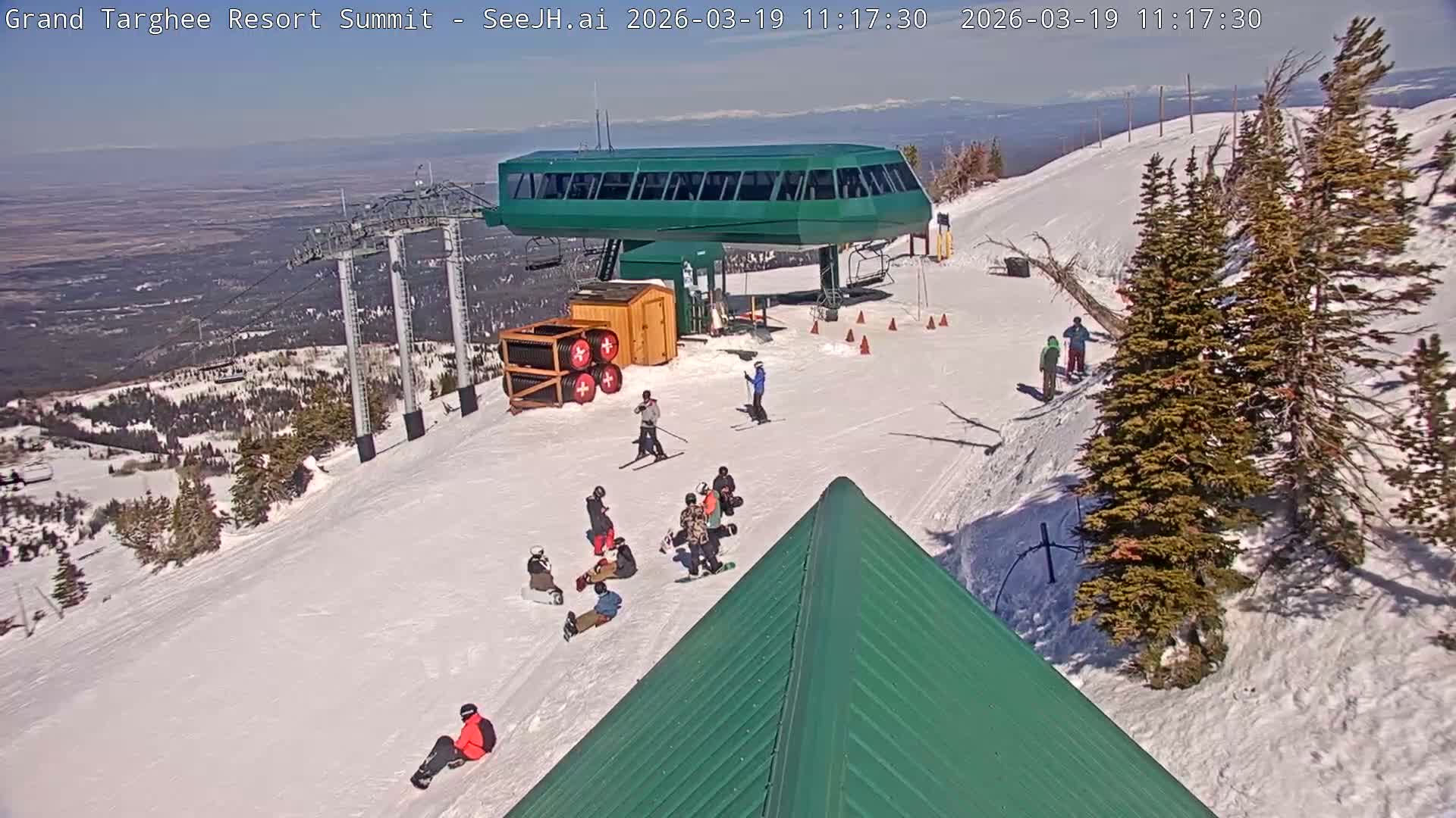 Freds Mountain Summit Ski Slopes Grand Targhee Live Cam - Alta, Teton, Wyoming, USA
