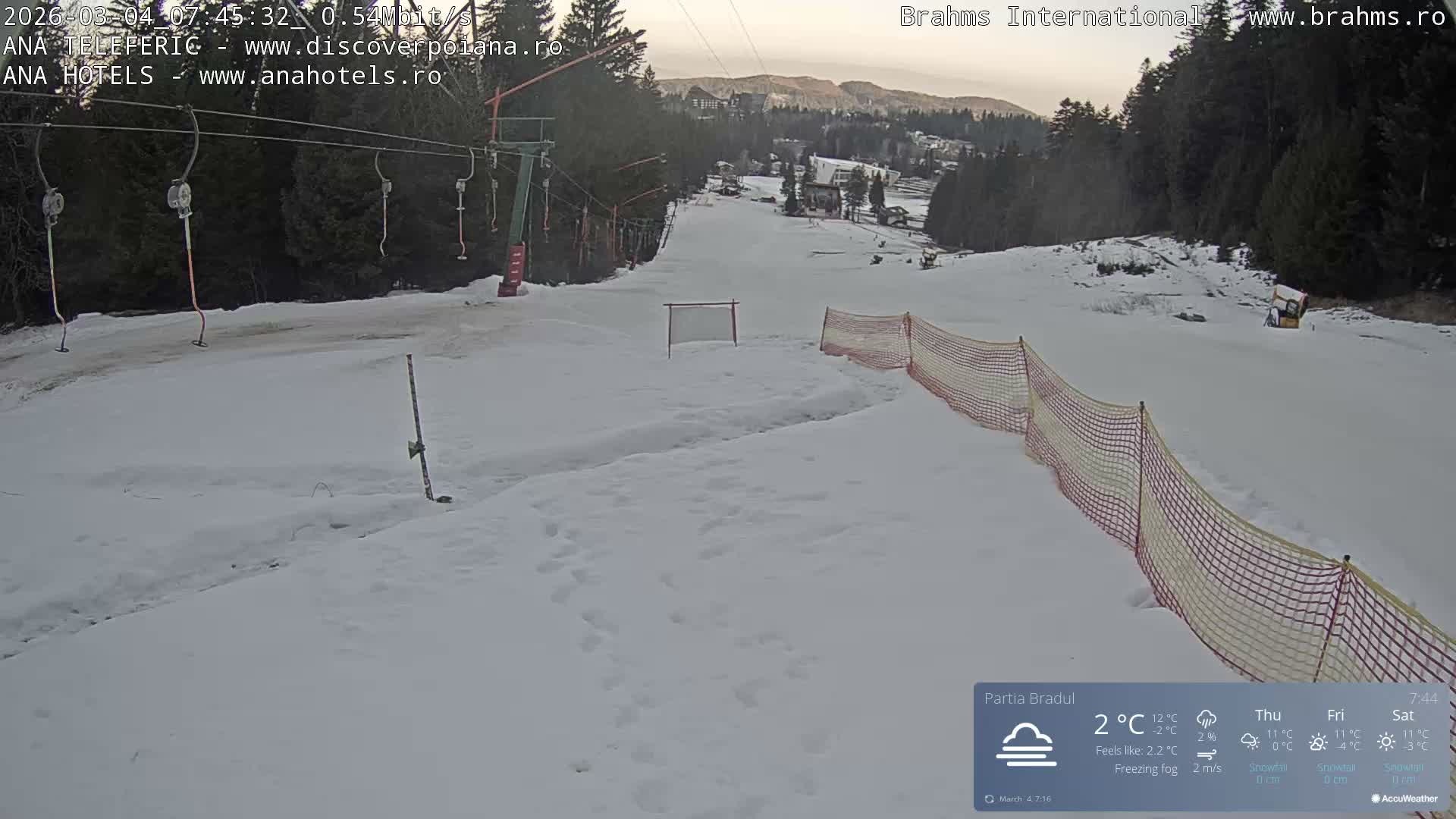 Brasov, Poiana Braşov Partia Bradul Ski Slope, Poiana Brasov Live Cam - Poiana Brasov, Braşov, Romania