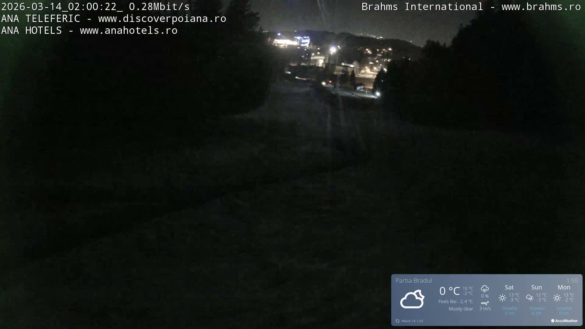 Brasov, Poiana Braşov Partia Bradul Ski Slope, Poiana Brasov Live Cam - Poiana Brasov, Braşov, Romania