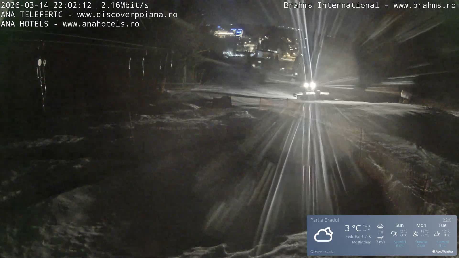 Brasov, Poiana Braşov Partia Bradul Ski Slope, Poiana Brasov Live Cam - Poiana Brasov, Braşov, Romania