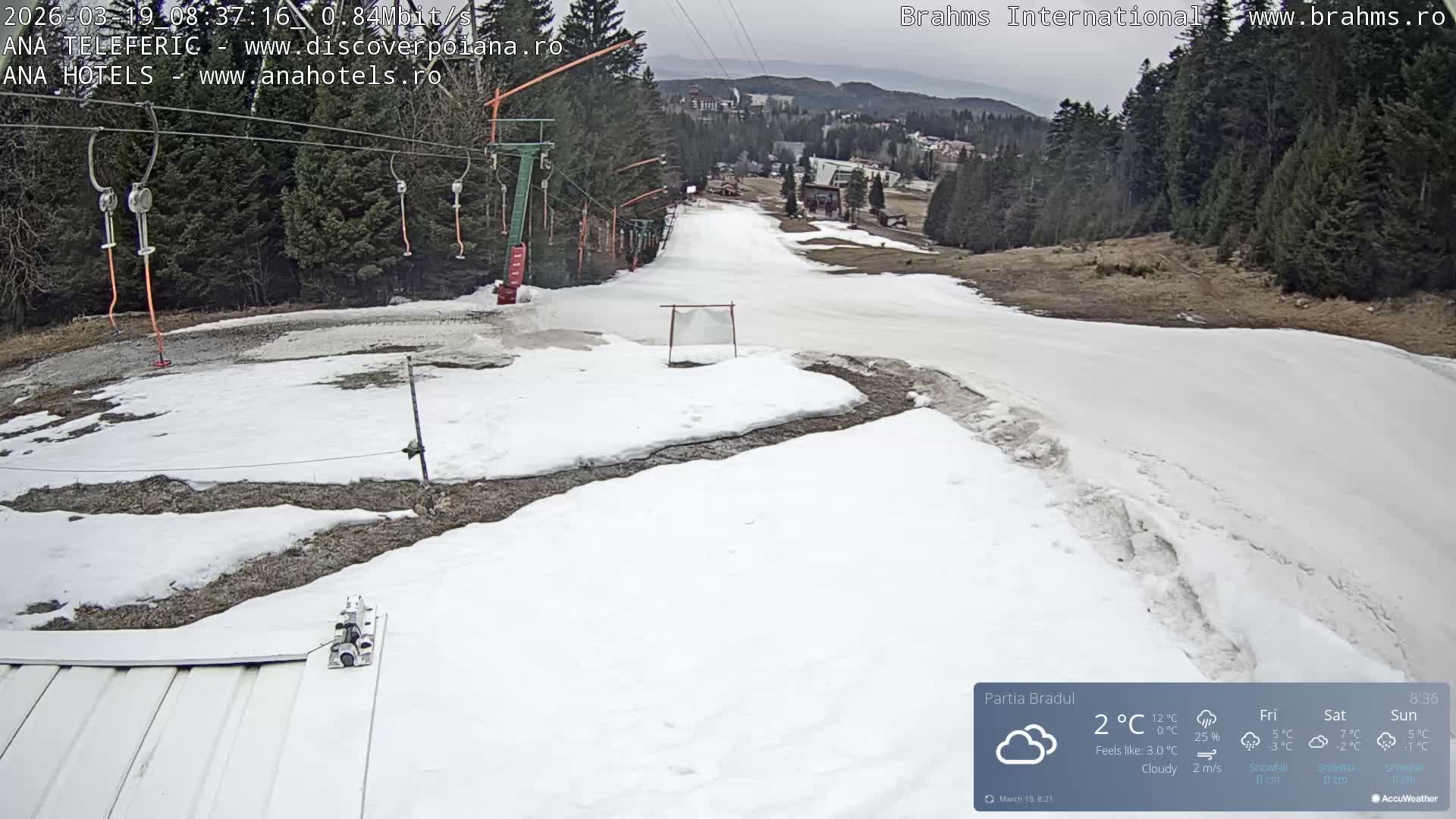 Brasov, Poiana Braşov Partia Bradul Ski Slope, Poiana Brasov Live Cam - Poiana Brasov, Braşov, Romania