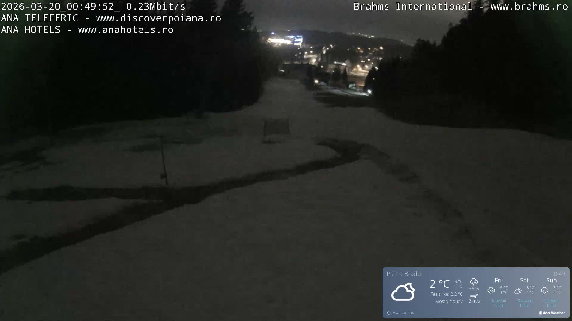 Brasov, Poiana Braşov Partia Bradul Ski Slope, Poiana Brasov Live Cam - Poiana Brasov, Braşov, Romania