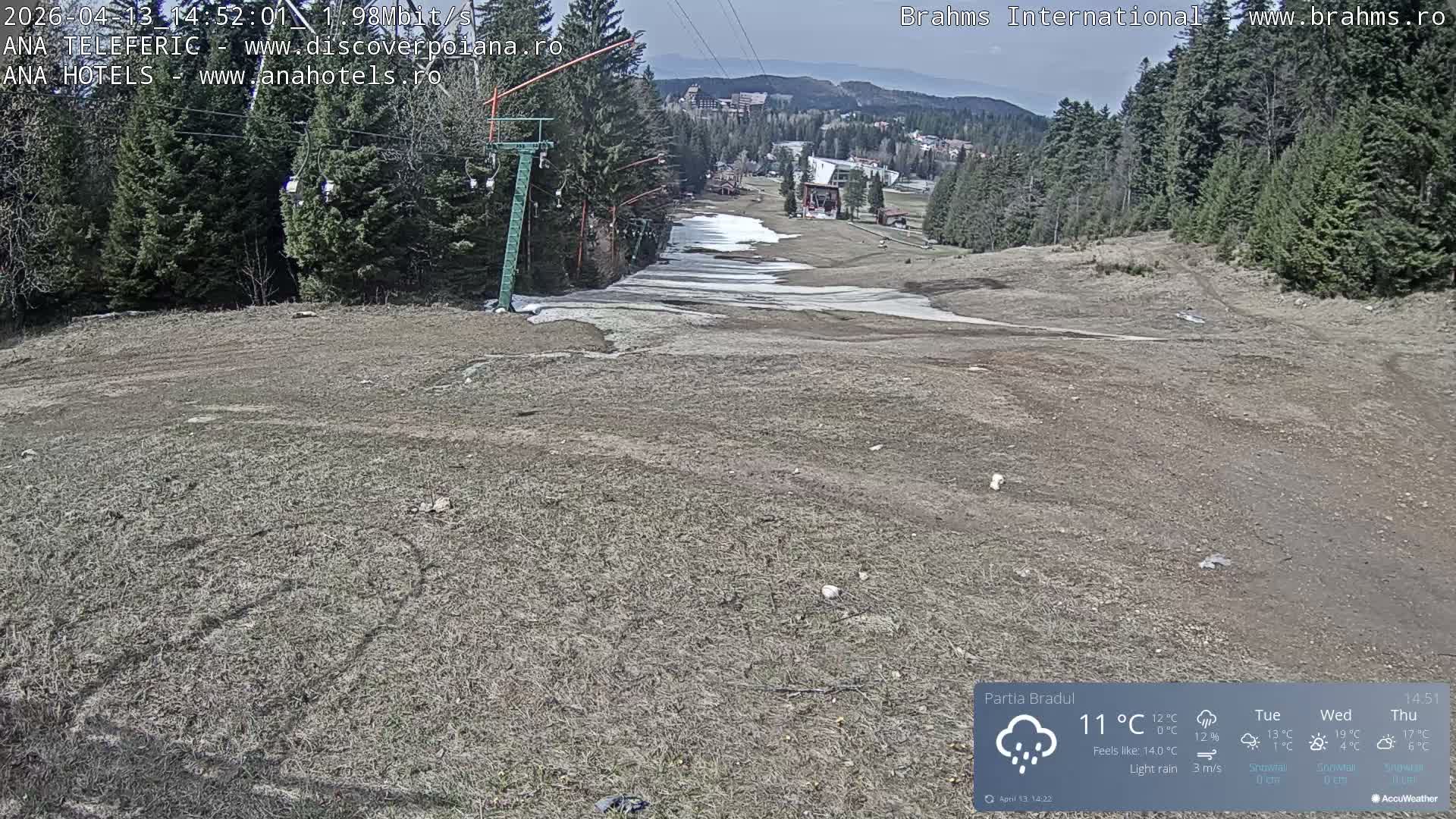 Brasov, Poiana Braşov Partia Bradul Ski Slope, Poiana Brasov Live Cam - Poiana Brasov, Braşov, Romania