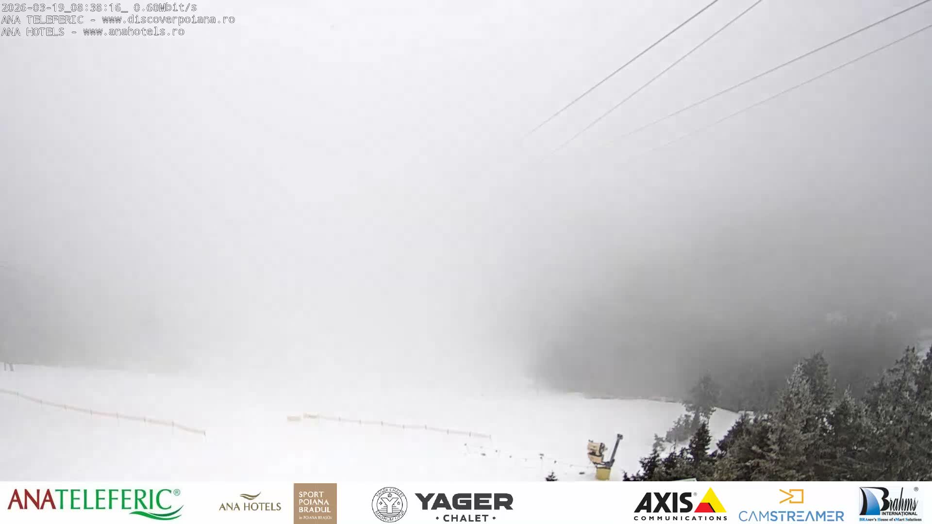 Poiana Brasov , Poiana Ruia Ski Slope & Codlea /Cristian/ Ghimbav Town & Brasov City Skyline Live Cam - Poiana Brasov, Braşov, Romania