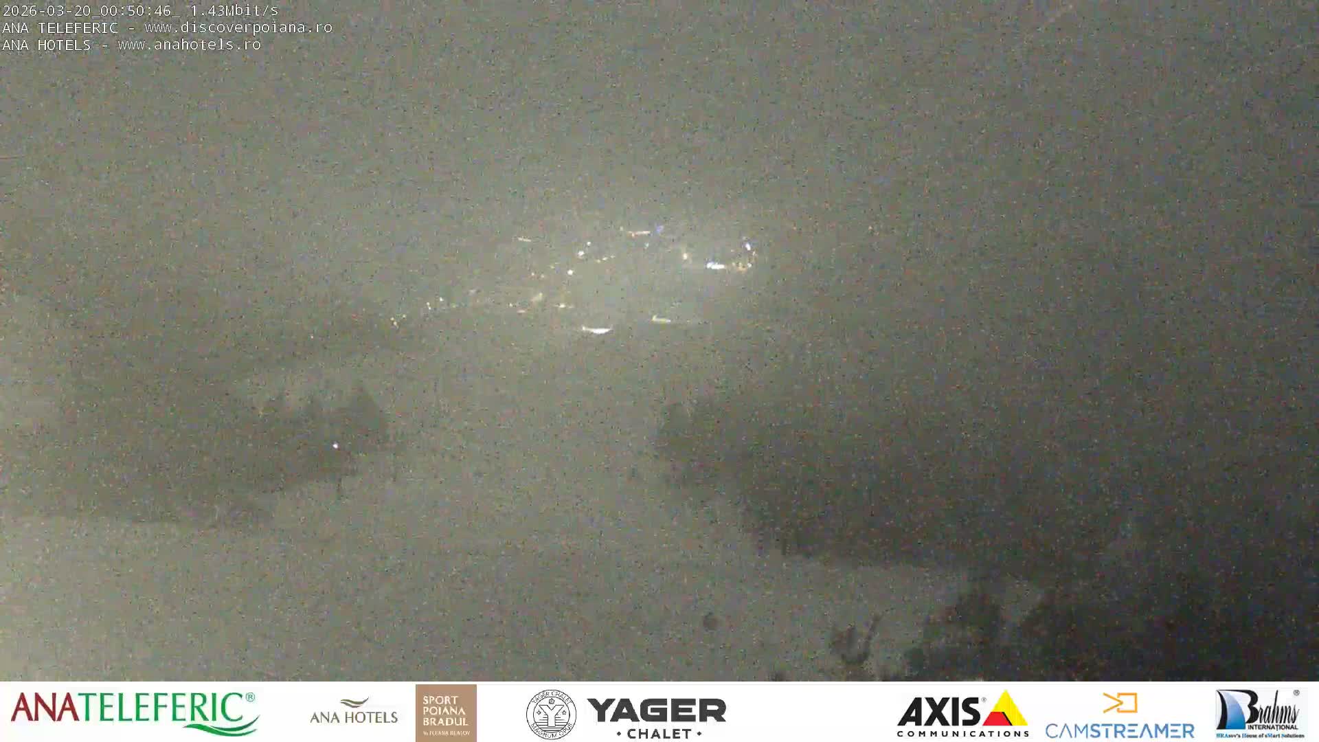 Poiana Brasov , Poiana Ruia Ski Slope & Codlea /Cristian/ Ghimbav Town & Brasov City Skyline Live Cam - Poiana Brasov, Braşov, Romania
