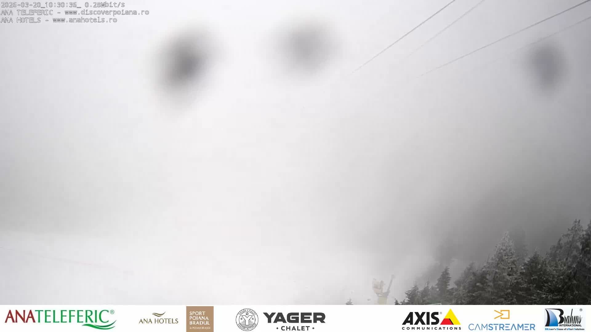 Poiana Brasov , Poiana Ruia Ski Slope & Codlea /Cristian/ Ghimbav Town & Brasov City Skyline Live Cam - Poiana Brasov, Braşov, Romania