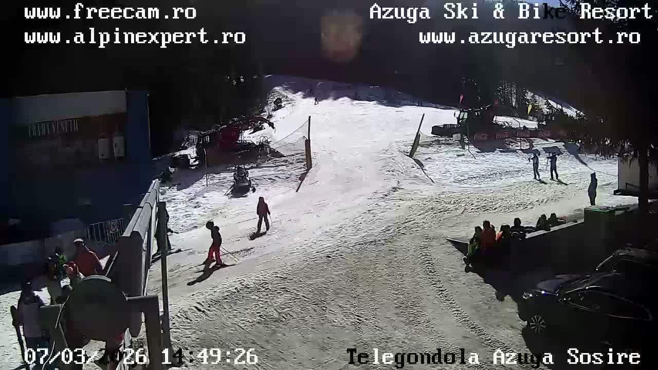 Prahova,  Azuga Ski Center Telegondola Cable Car Entrance , Azuga Live Cam - Azuga, Prahova, Romania