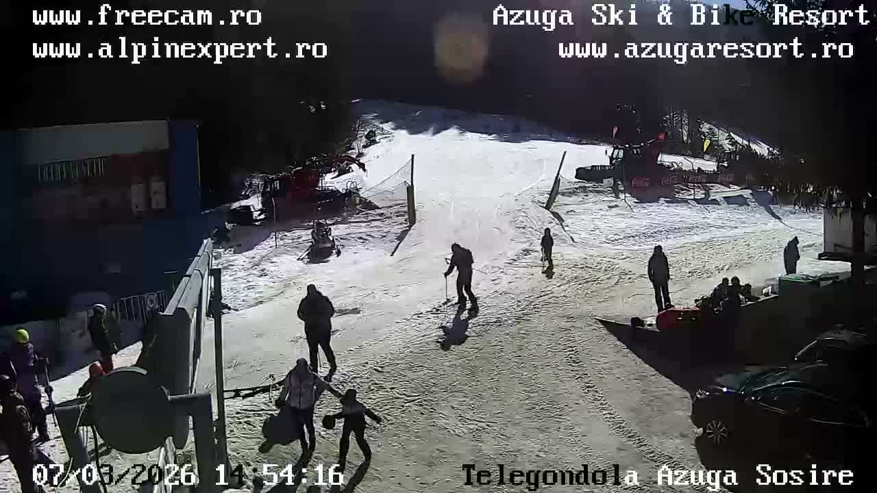 Prahova,  Azuga Ski Center Telegondola Cable Car Entrance , Azuga Live Cam - Azuga, Prahova, Romania