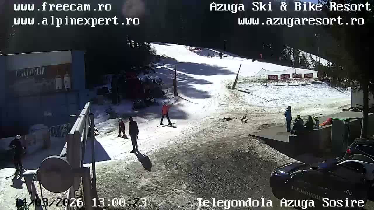 Prahova,  Azuga Ski Center Telegondola Cable Car Entrance , Azuga Live Cam - Azuga, Prahova, Romania