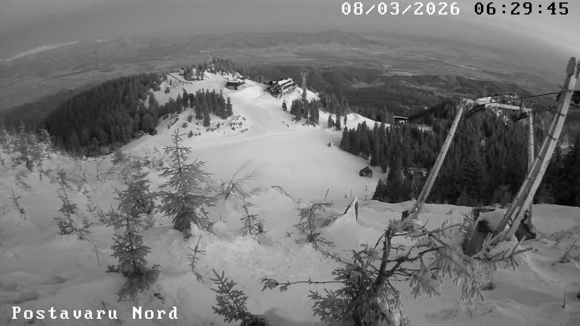 Brasov, Transylvanian Plain Panaroma View from Postavaru Peak, Poiana Brasov Live Cam - Poiana Brasov, Braşov, Romania