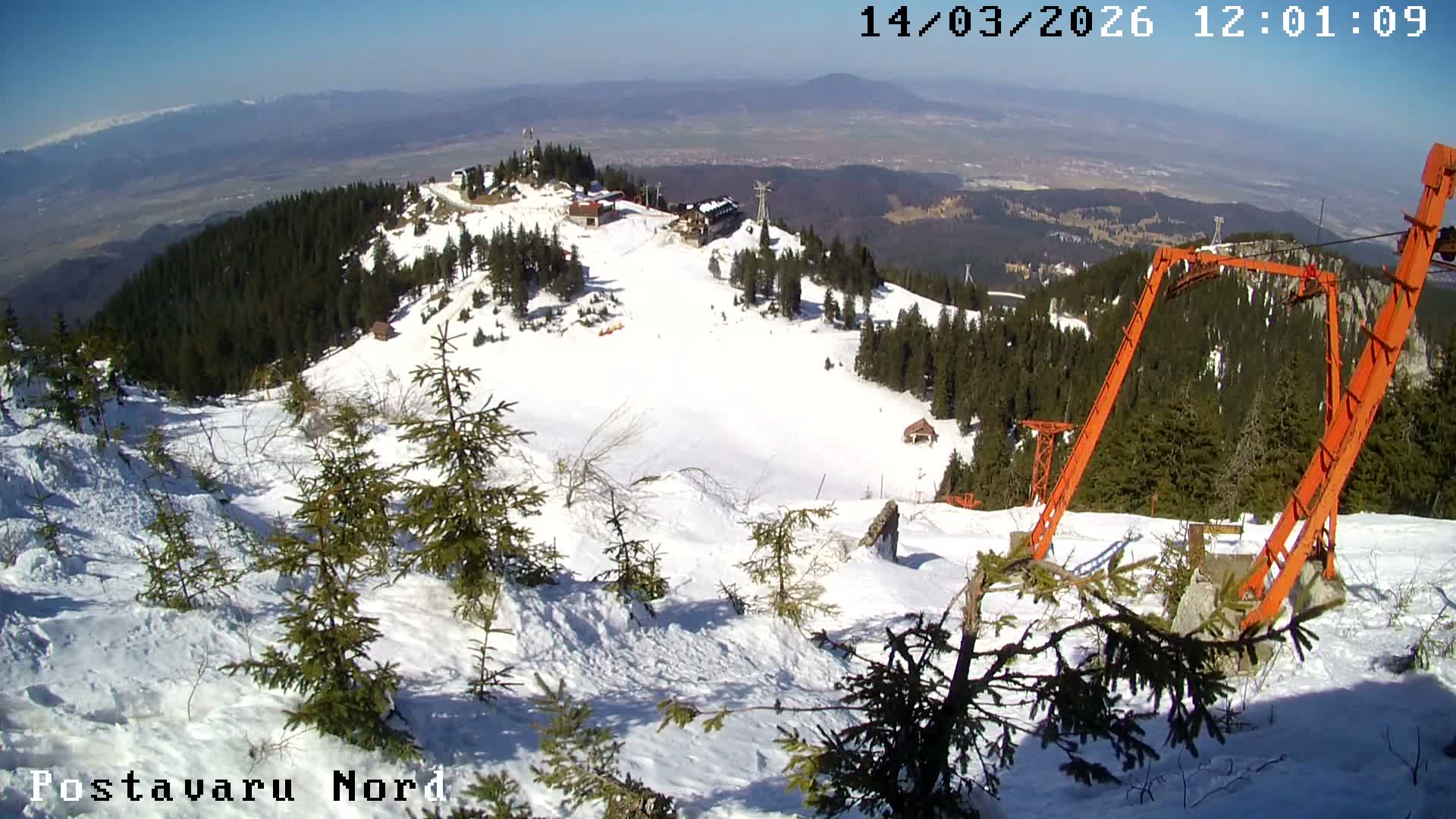 Brasov, Transylvanian Plain Panaroma View from Postavaru Peak, Poiana Brasov Live Cam - Poiana Brasov, Braşov, Romania