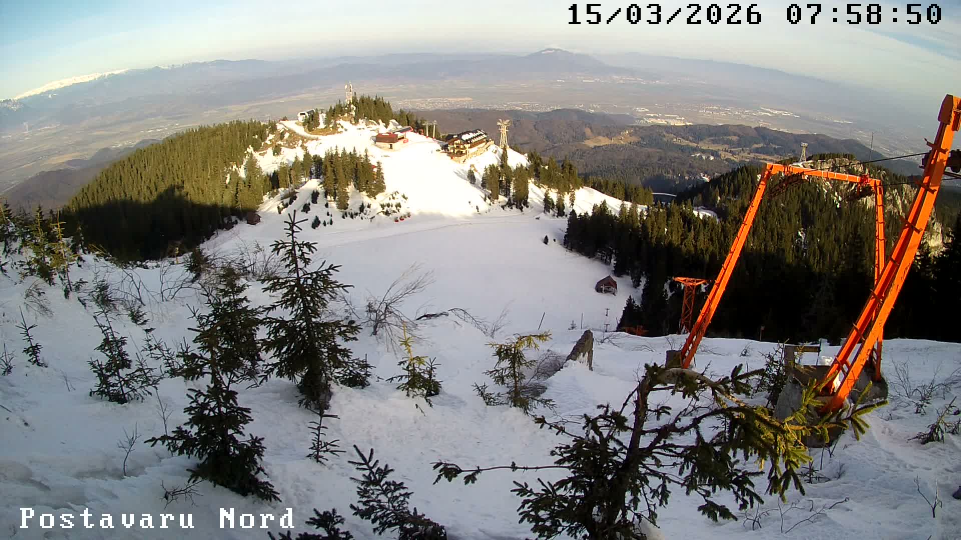 Brasov, Transylvanian Plain Panaroma View from Postavaru Peak, Poiana Brasov Live Cam - Poiana Brasov, Braşov, Romania