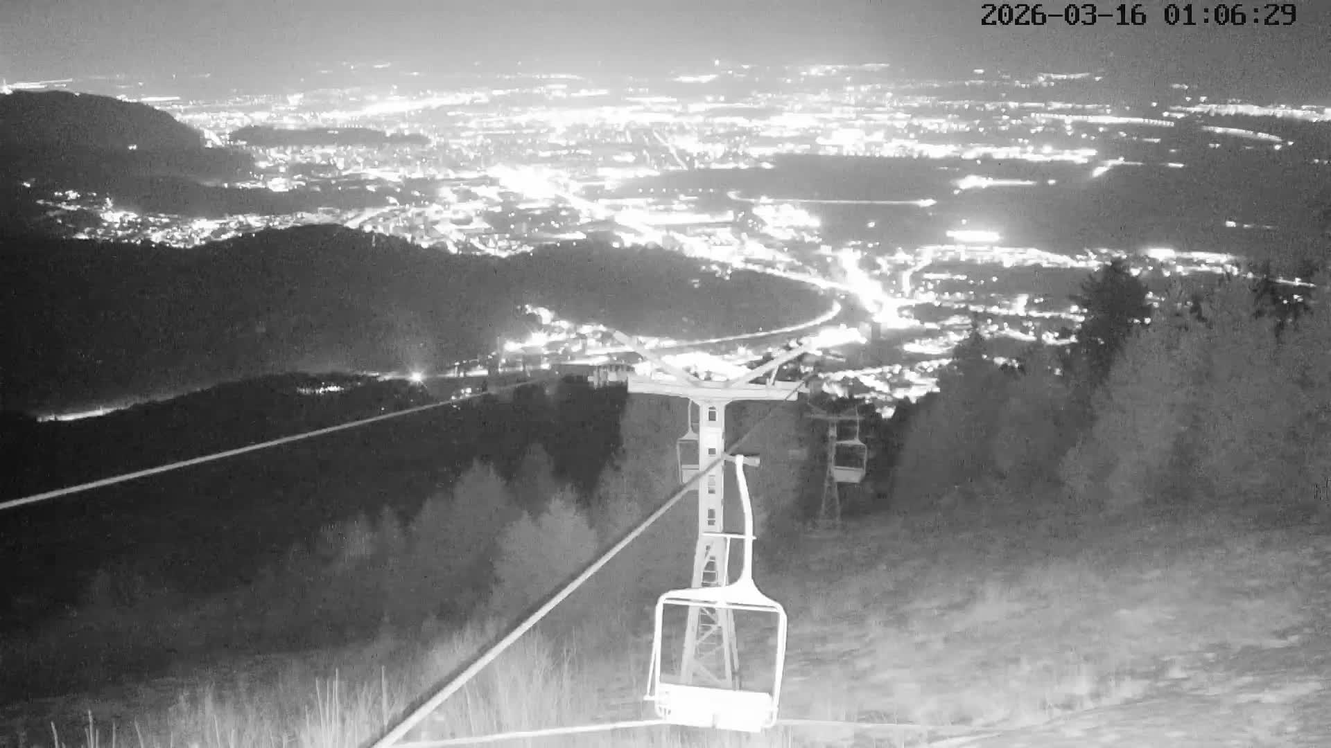 Sacele & Brasov Skyline View from Vârful Bunloc Peak, Brasov Live Cam  - Bunloc, Săcele, Braşov, Romania