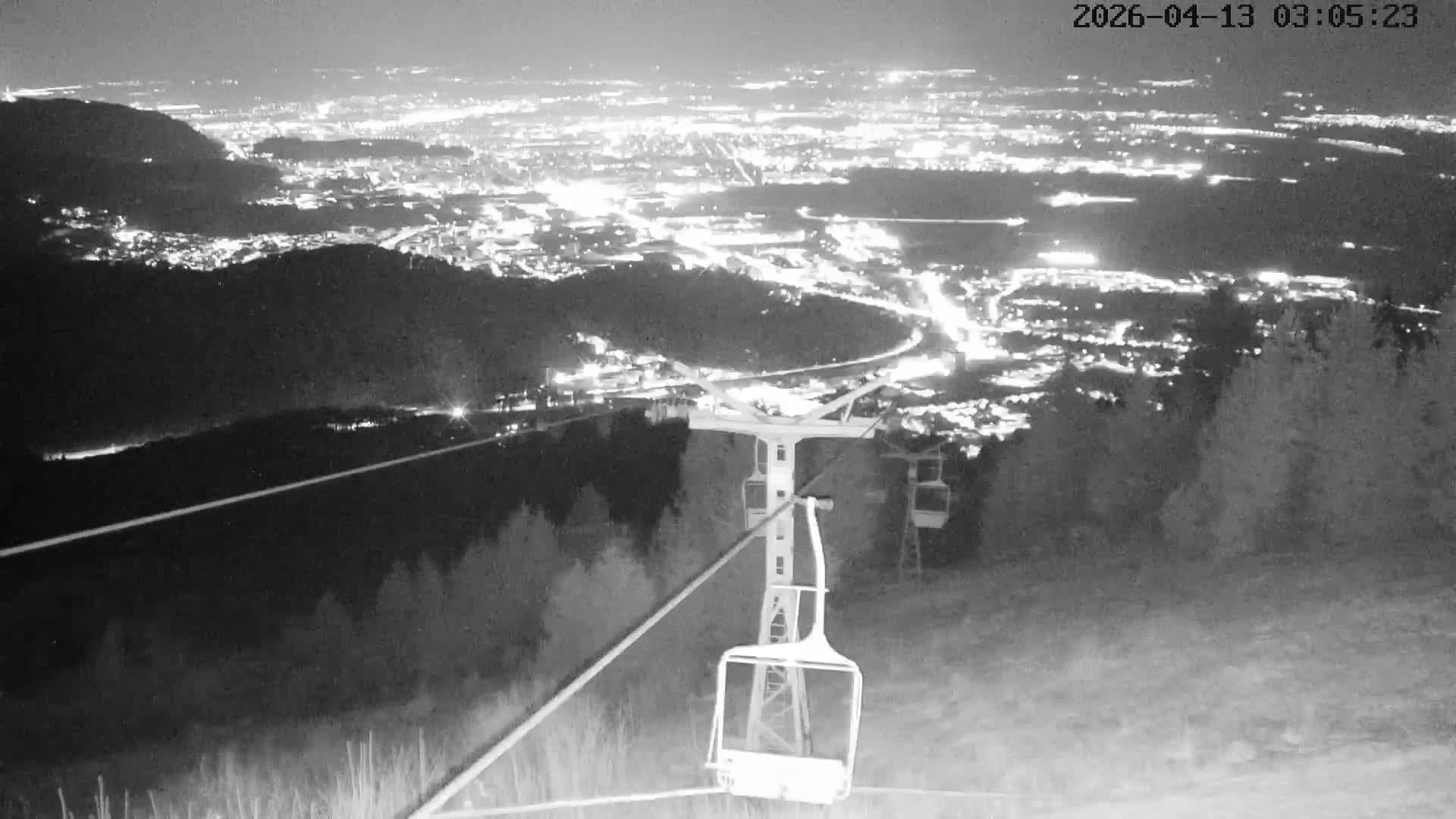 Sacele & Brasov Skyline View from Vârful Bunloc Peak, Brasov Live Cam  - Bunloc, Săcele, Braşov, Romania