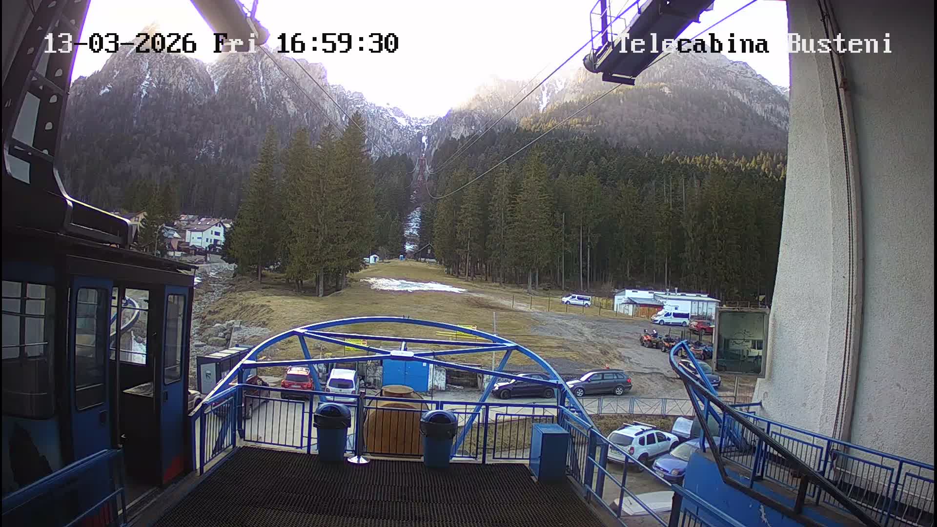 Prahova, Telecabina Busteni-Babele Cable Car Lower Station Boarding Busteni Live Cam - Buşteni, Prahova, Romania
