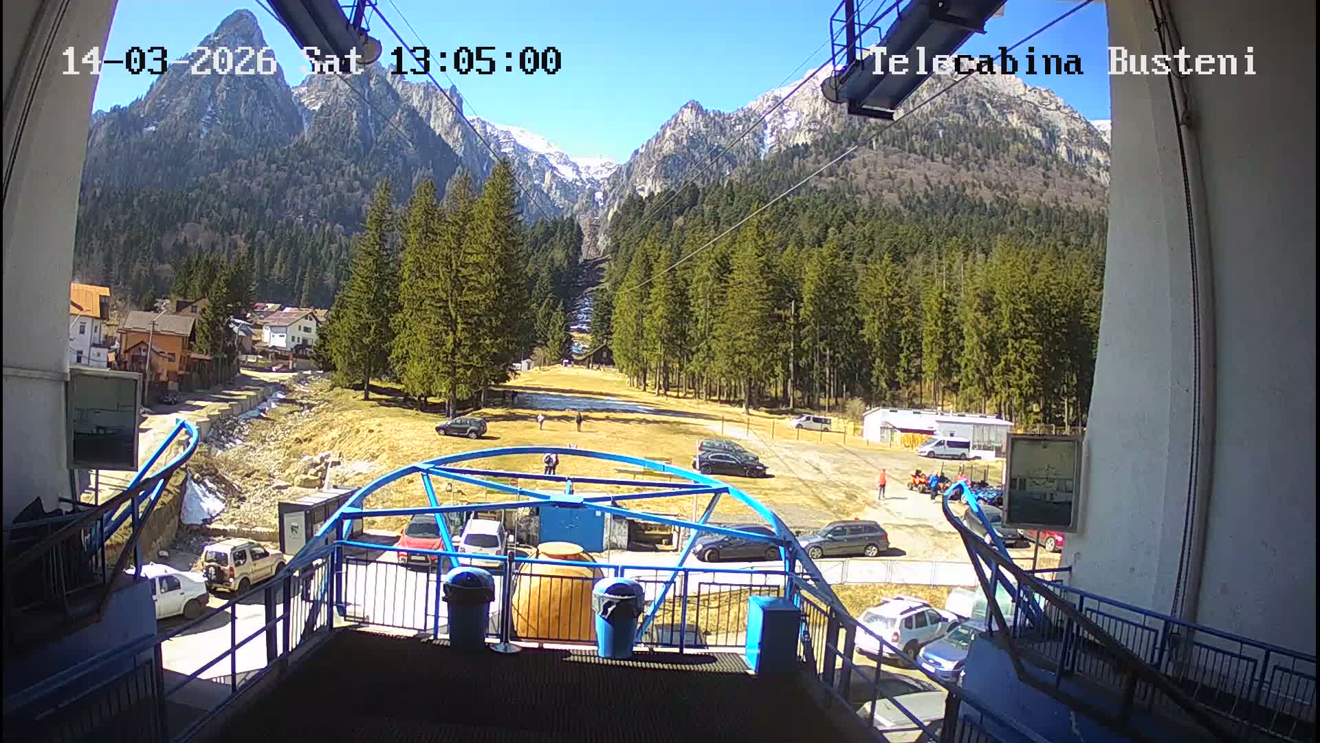 Prahova, Telecabina Busteni-Babele Cable Car Lower Station Boarding Busteni Live Cam - Buşteni, Prahova, Romania