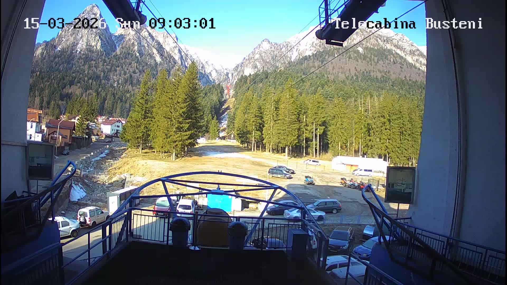 Prahova, Telecabina Busteni-Babele Cable Car Lower Station Boarding Busteni Live Cam - Buşteni, Prahova, Romania
