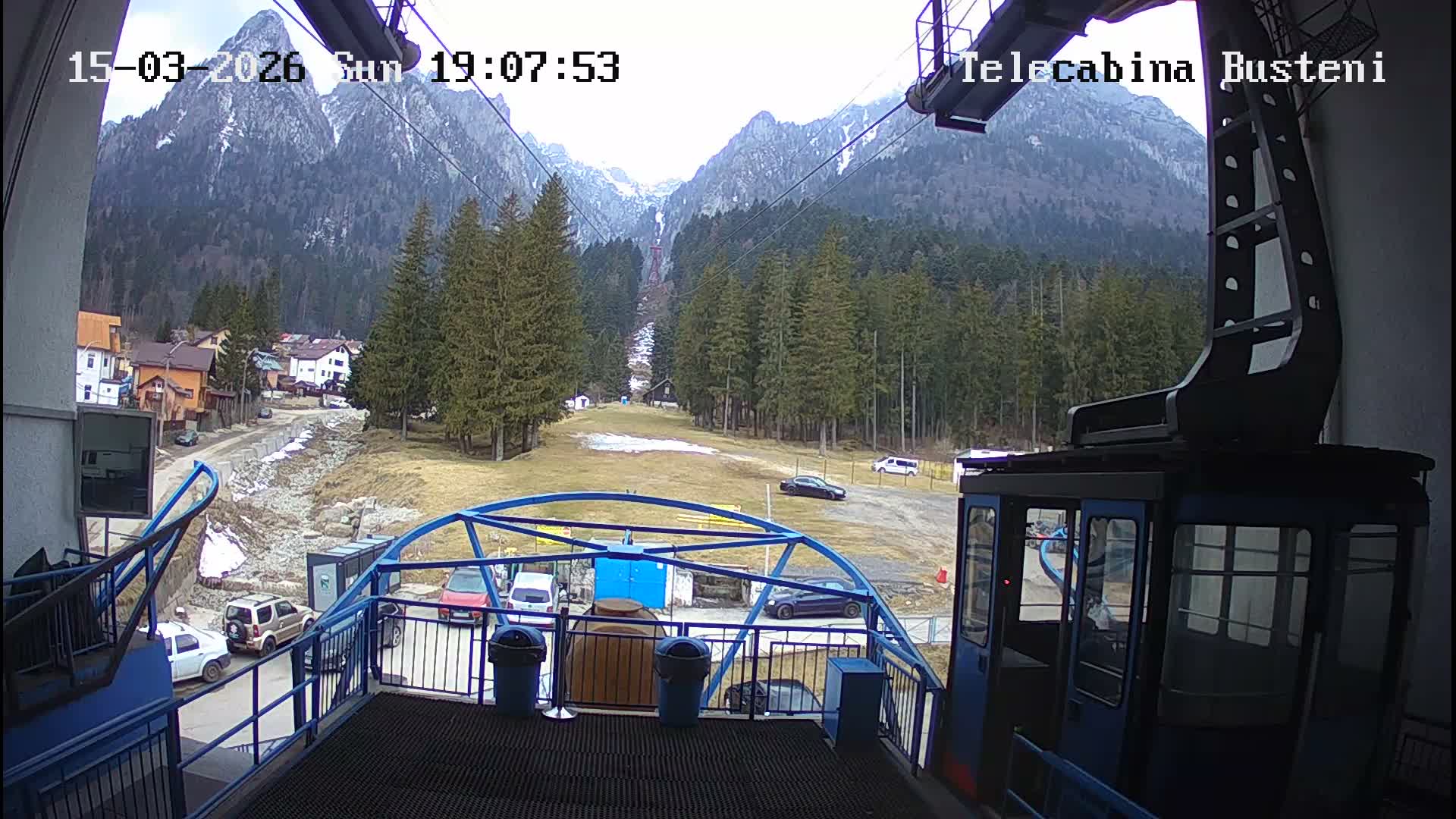Prahova, Telecabina Busteni-Babele Cable Car Lower Station Boarding Busteni Live Cam - Buşteni, Prahova, Romania
