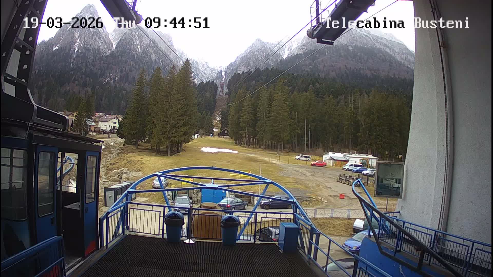 Prahova, Telecabina Busteni-Babele Cable Car Lower Station Boarding Busteni Live Cam - Buşteni, Prahova, Romania