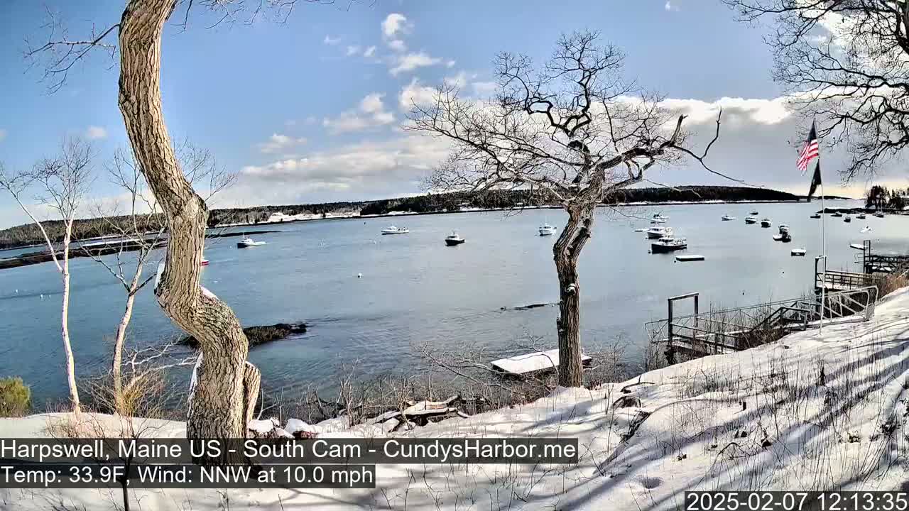 Cundy Harbor South Live Cam - Harpswell, Maine, USA