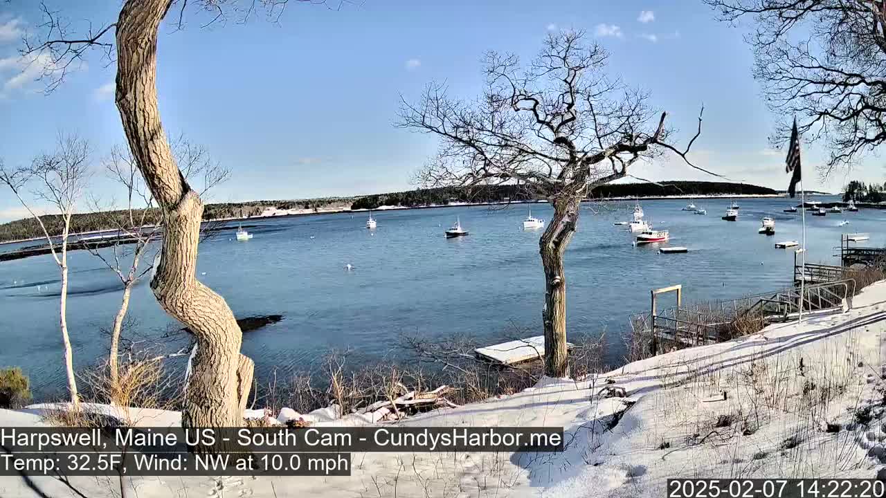 Cundy Harbor South Live Cam - Harpswell, Maine, USA