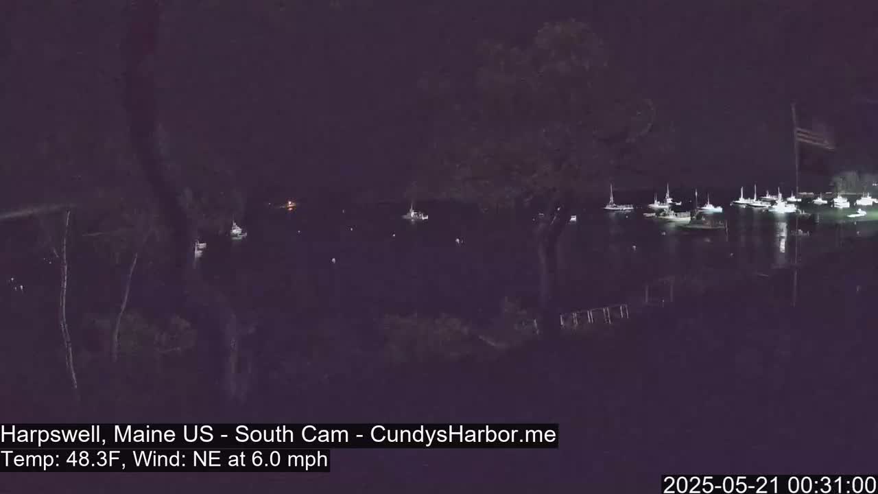 Cundy Harbor South Live Cam - Harpswell, Maine, USA