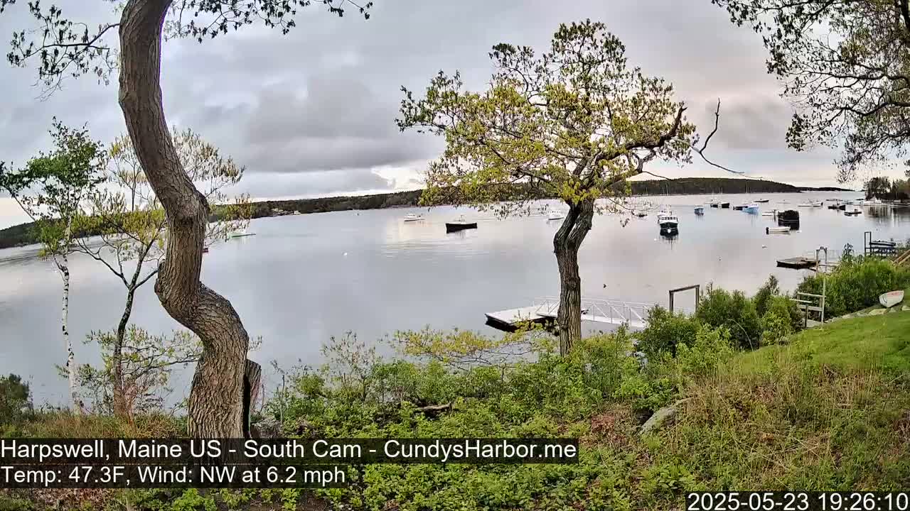 Cundy Harbor South Live Cam - Harpswell, Maine, USA