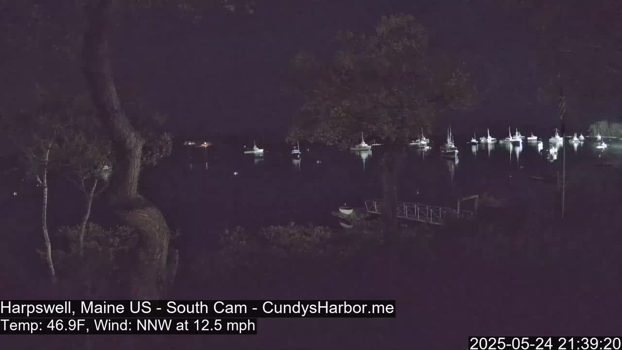 Cundy Harbor South Live Cam - Harpswell, Maine, USA
