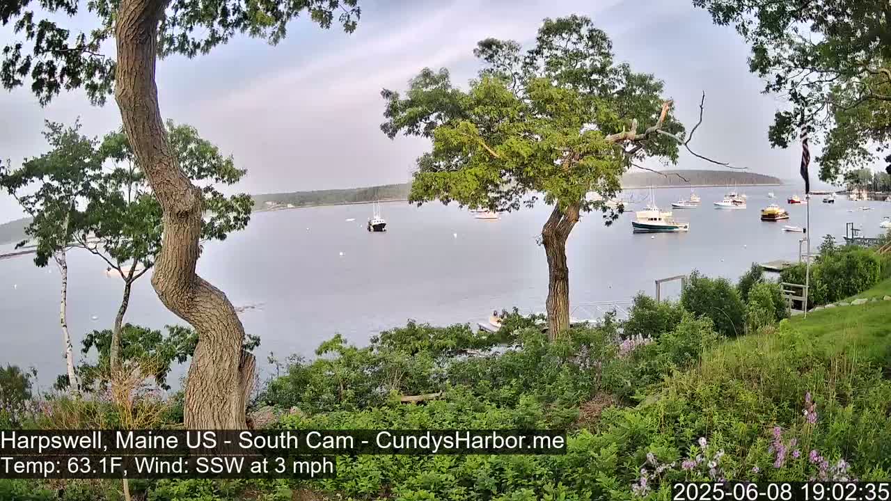 Cundy Harbor South Live Cam - Harpswell, Maine, USA