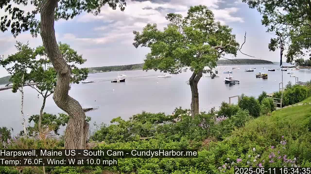 Cundy Harbor South Live Cam - Harpswell, Maine, USA
