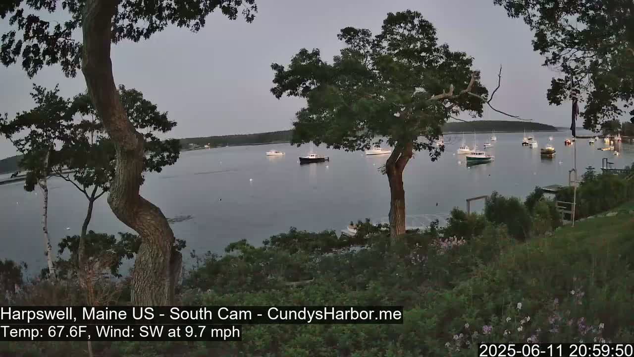 Cundy Harbor South Live Cam - Harpswell, Maine, USA