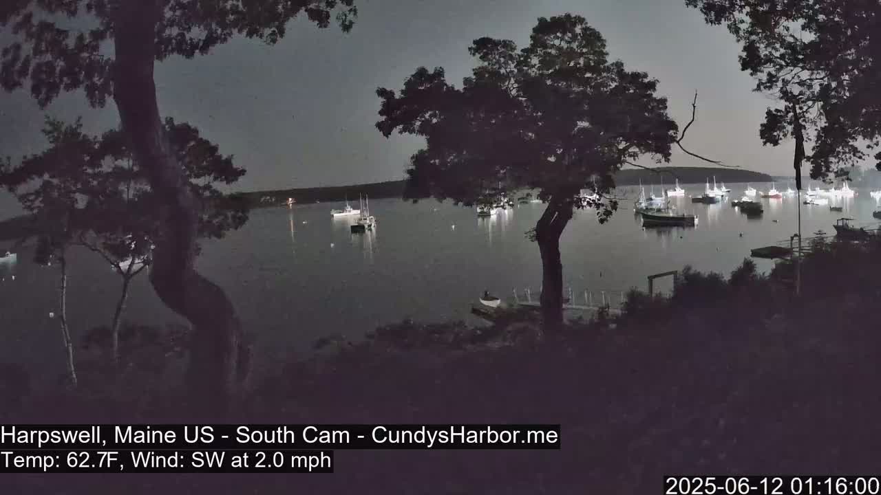 Cundy Harbor South Live Cam - Harpswell, Maine, USA