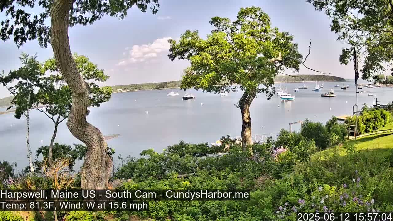 Cundy Harbor South Live Cam - Harpswell, Maine, USA