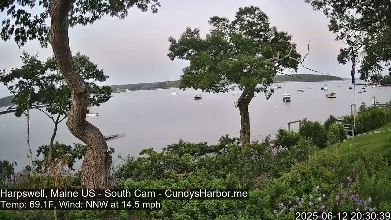Cundy Harbor South Live Cam - Harpswell, Maine, USA