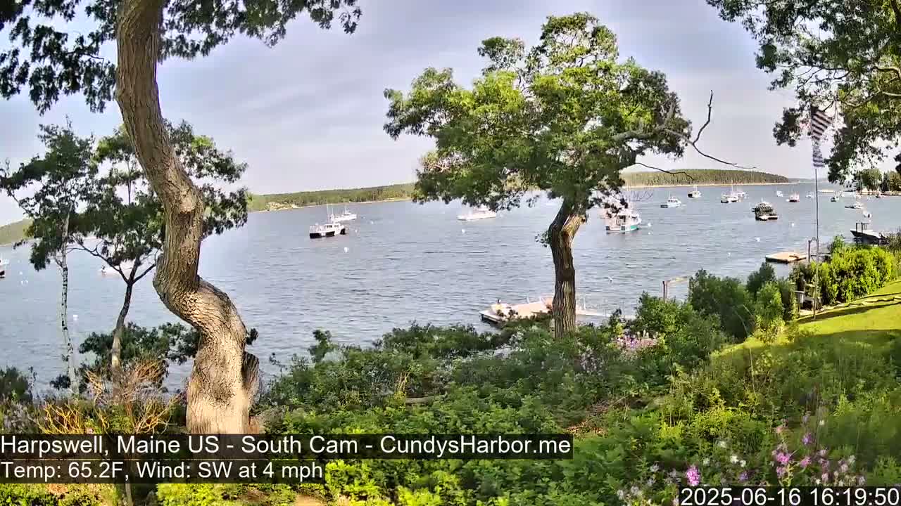 Cundy Harbor South Live Cam - Harpswell, Maine, USA