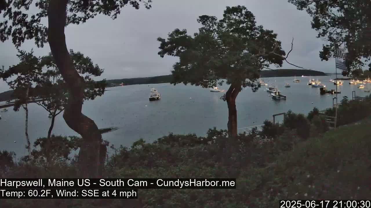 Cundy Harbor South Live Cam - Harpswell, Maine, USA